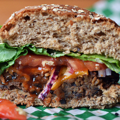 Black Bean Portabella Burgers