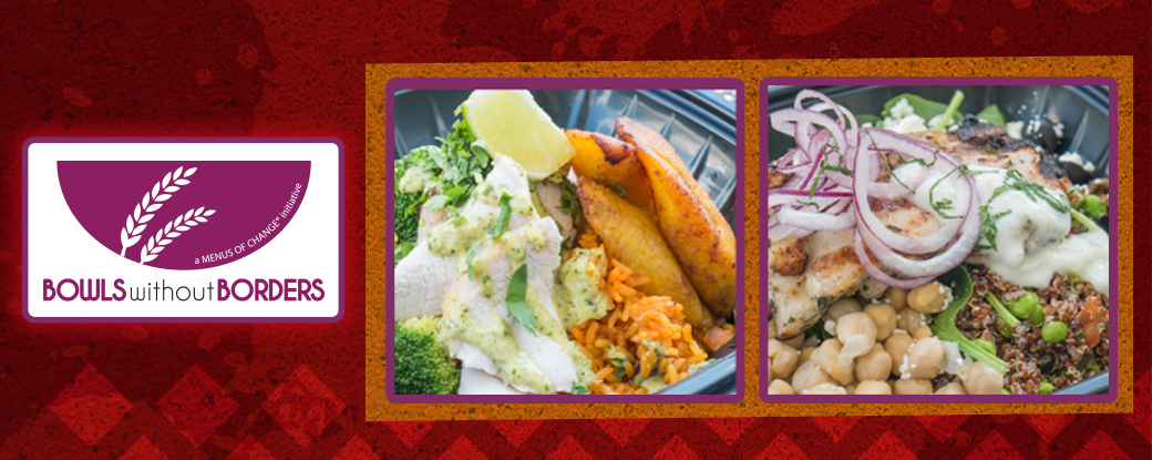 Bowls Without Borders offers specialty bowls and sandwiches.