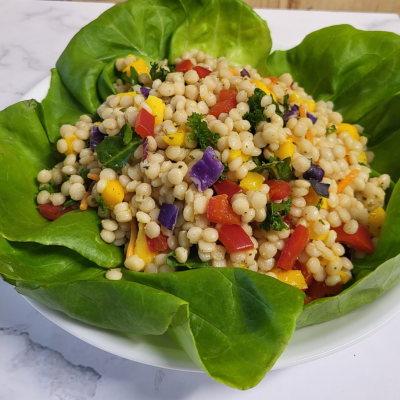Caribbean Mango Couscous Salad w/Mango Vinaigrette